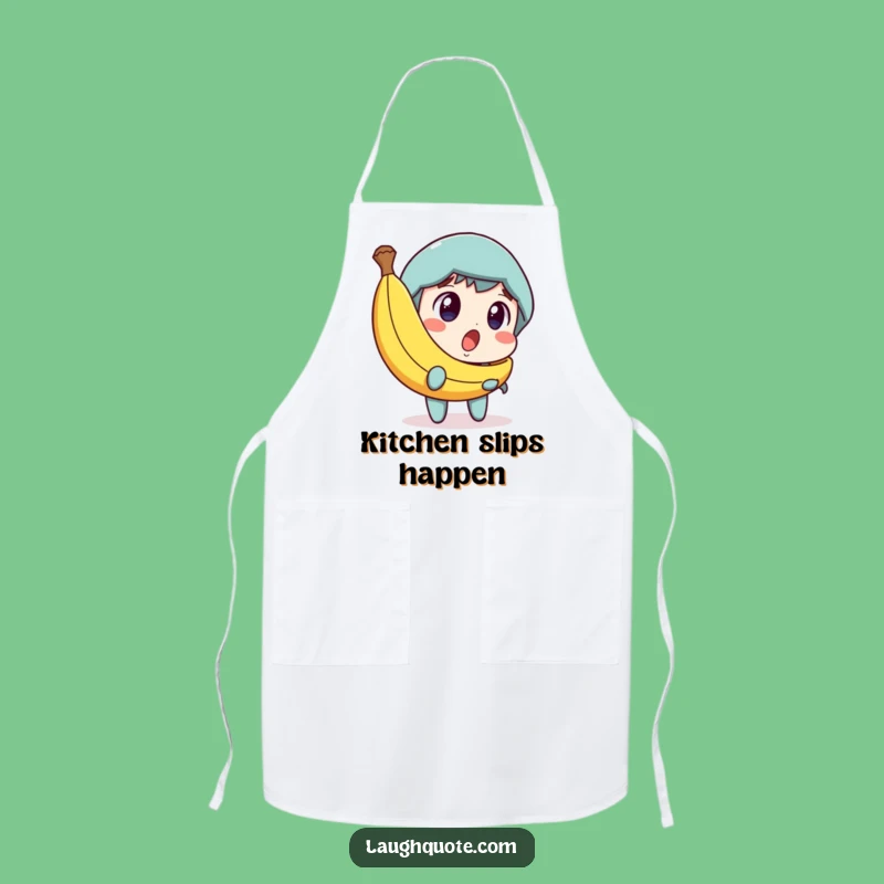 Funny Banana Peel Apron: Chef Character for Kitchen Comedy