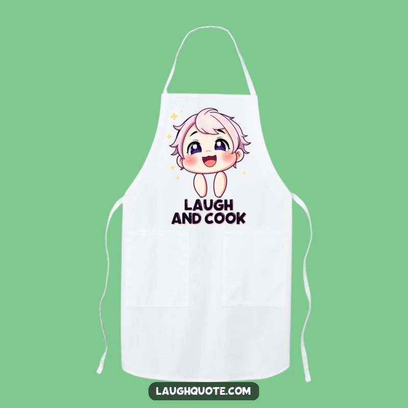 Funny Laughing Apron: Sparkling Eyes Chef, Cook with Joy, Excellent Funny Gift