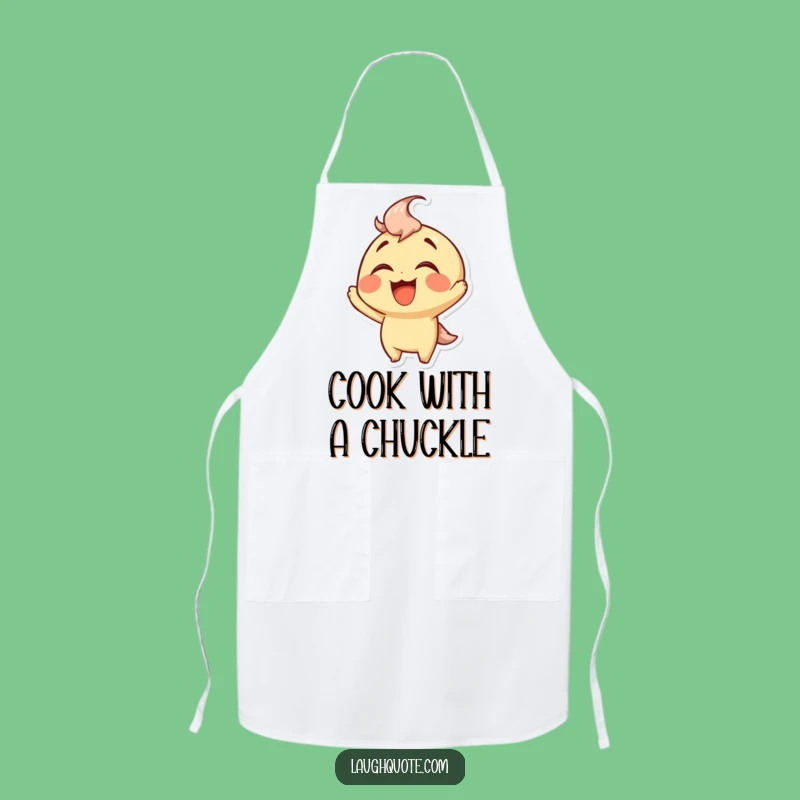 Funny Laughing Character Apron - Cook with Joy, Hilarious Kitchen Gift.