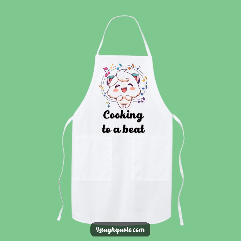 Funny Music Lover Apron - Cheerful Character Kitchen Gift