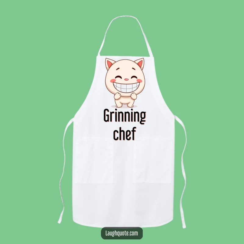 Funny Smile Apron: Giant Exaggerated Smile Chef, Cook with Joy, Excellent Funny Gift