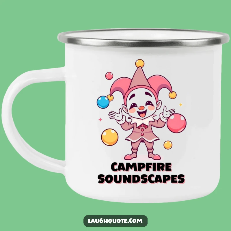 Funny Jester Sound Camping Mug: Playful Character for Outdoor Beats