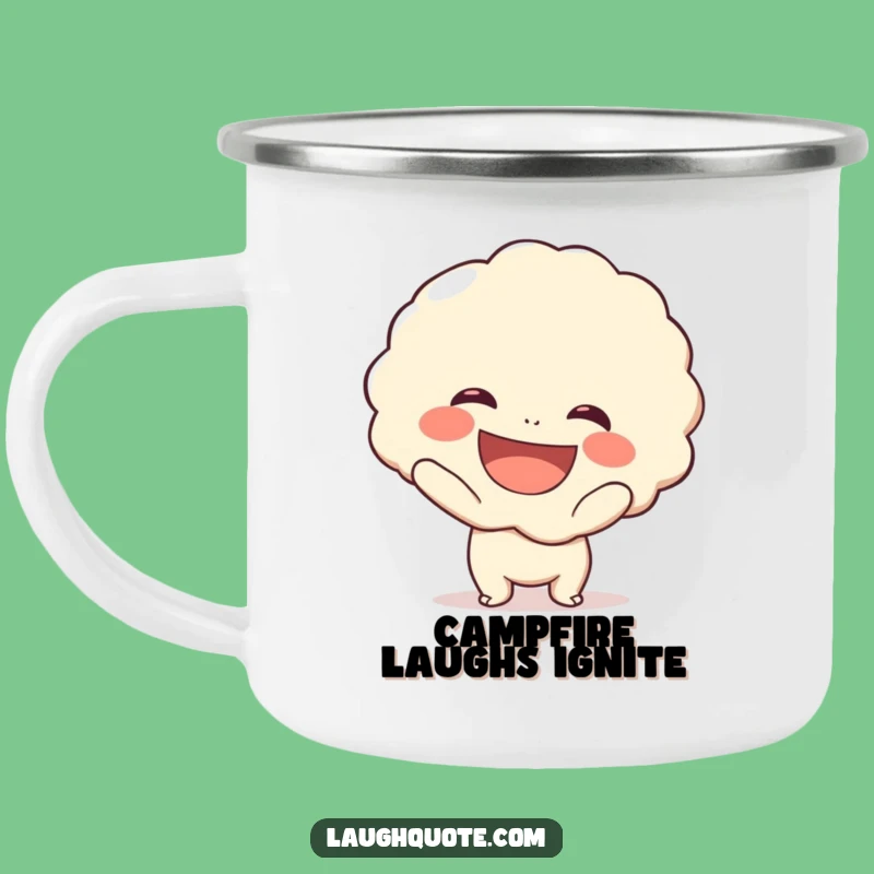 Funny Laugh Bubble Camping Mug: Hilarious Character for Outdoor Fun