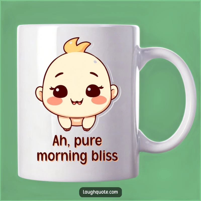 Funny Contented Character Mug - Satisfied Chuckle Gift