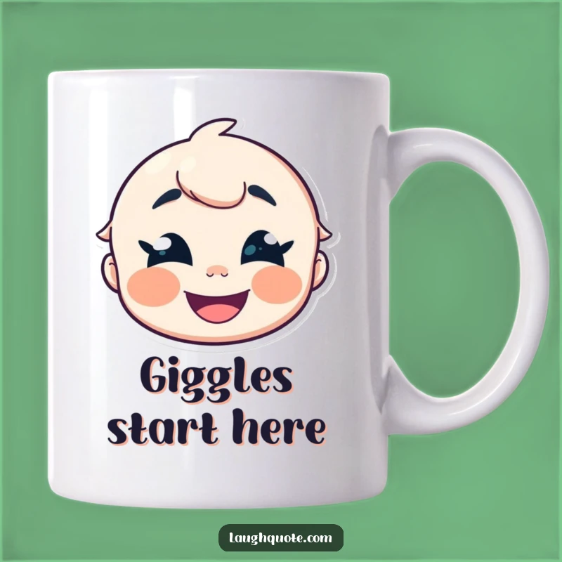 Funny Giggle Character Mug - Infectious Cheer, Perfect Funny Gift.
