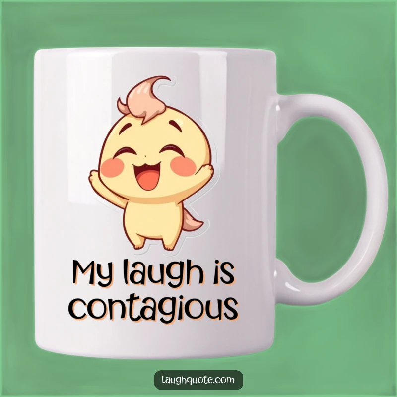 Funny Happy Character Laughing Mug - The Perfect Funny Gift for a Giggle.