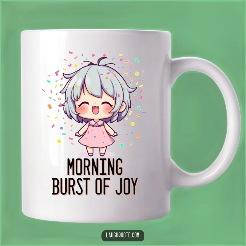 Funny Confetti Breath Mug: Joyful Character, Party Vibes, Perfect Funny Gift for Celebrations