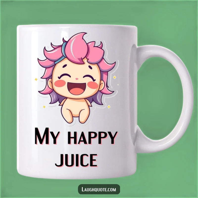 Funny Colorful Laughter Mug: A Delighted Character's Joyful Gift