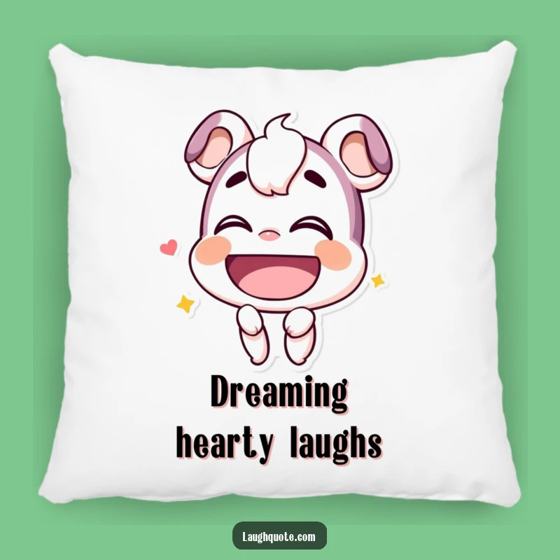 Funny Chuckle Pillow: Smiling Character Hearty Laugh Design, Comfy Funny Gift