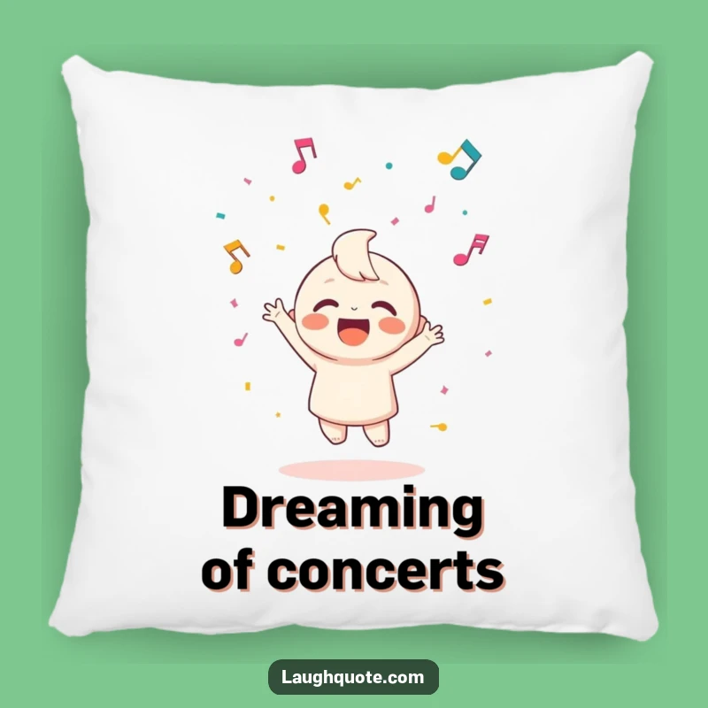 Funny Music Party Pillow - Cheerful Character Decor Gift