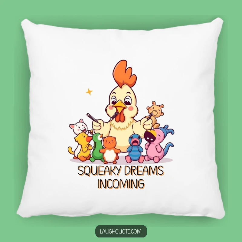 Funny Rubber Chicken Orchestra Pillow: Cuddle Up with Comedic Vibes!