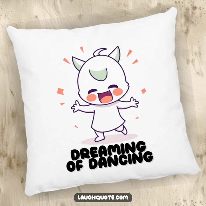 Funny Pillow: A character in a funny, exaggerated silly dance, offering comfort and a touch of whimsical decor.