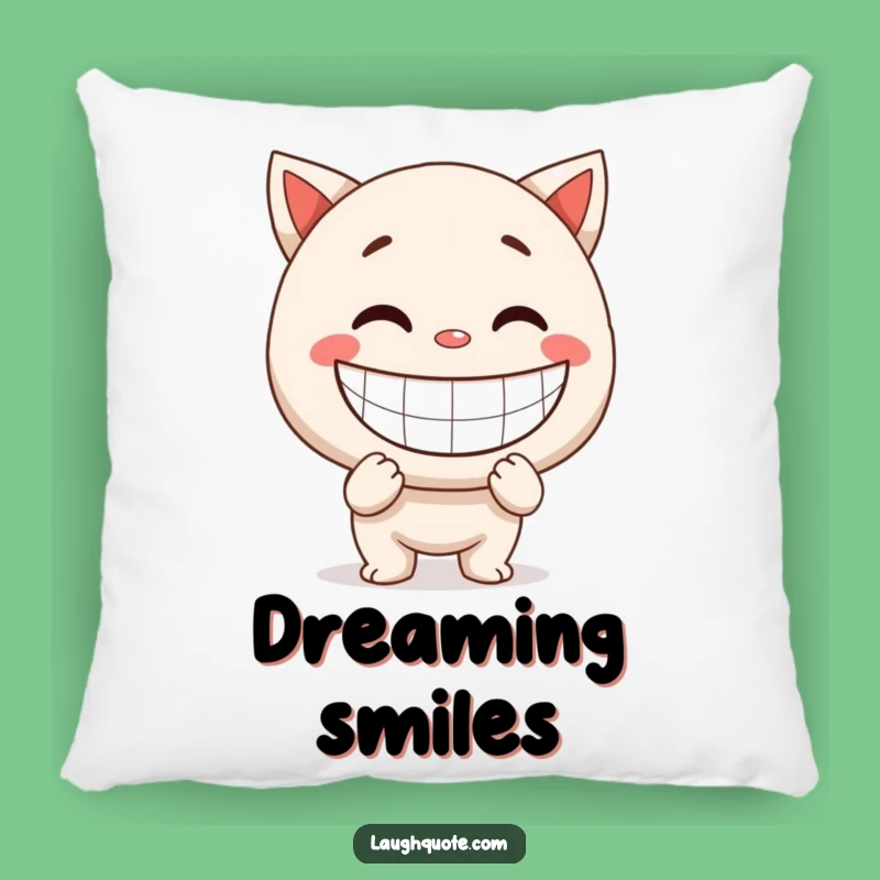 Funny Smile Pillow: Giant Exaggerated Smile Character Comfort, Cozy Happiness, Perfect Funny Gift