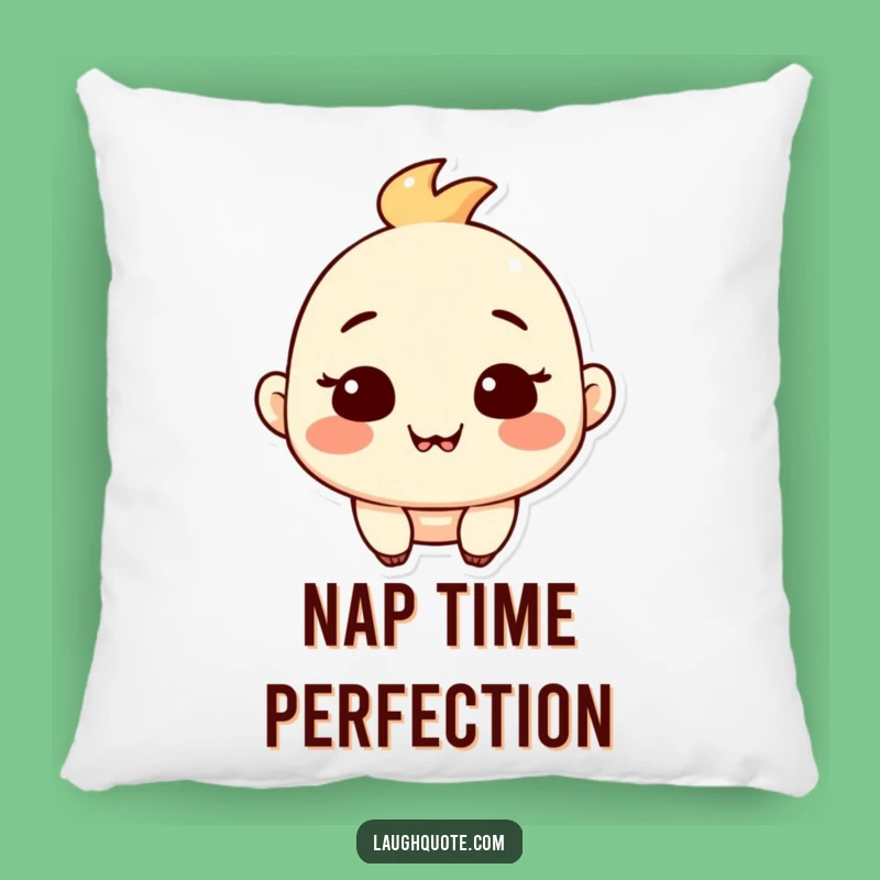 Funny Contented Character Pillow - Cozy Satisfied Decor Gift