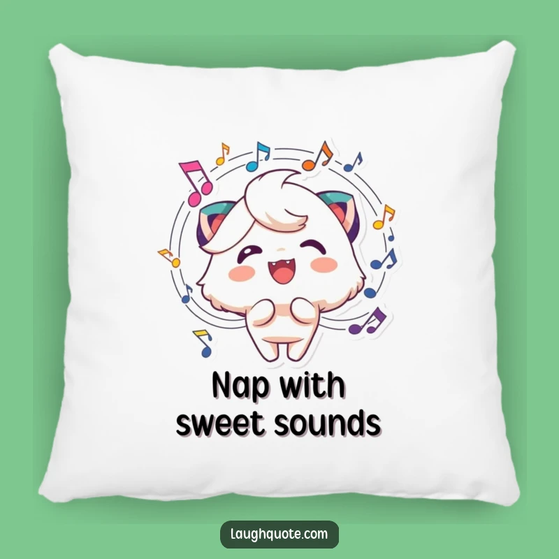 Funny Music Lover Pillow - Cheerful Character Comfort Gift