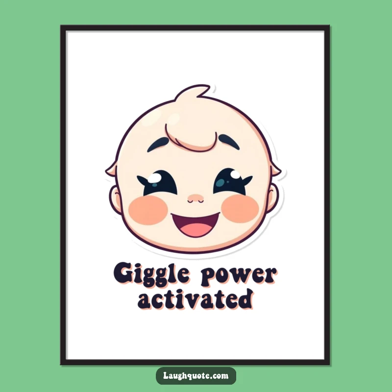 Funny Giggle Character Digital Art - Instant Cheer for Your Walls, Funny Gift.
