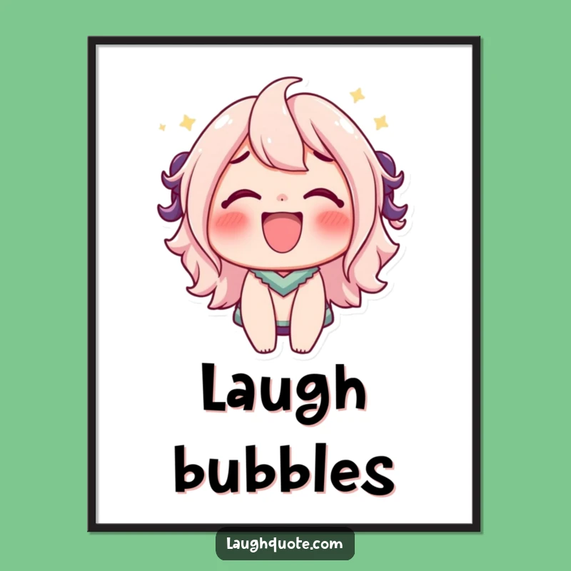 Funny Bubbly Laugh Digital Art - Instant Effervescent Decor!