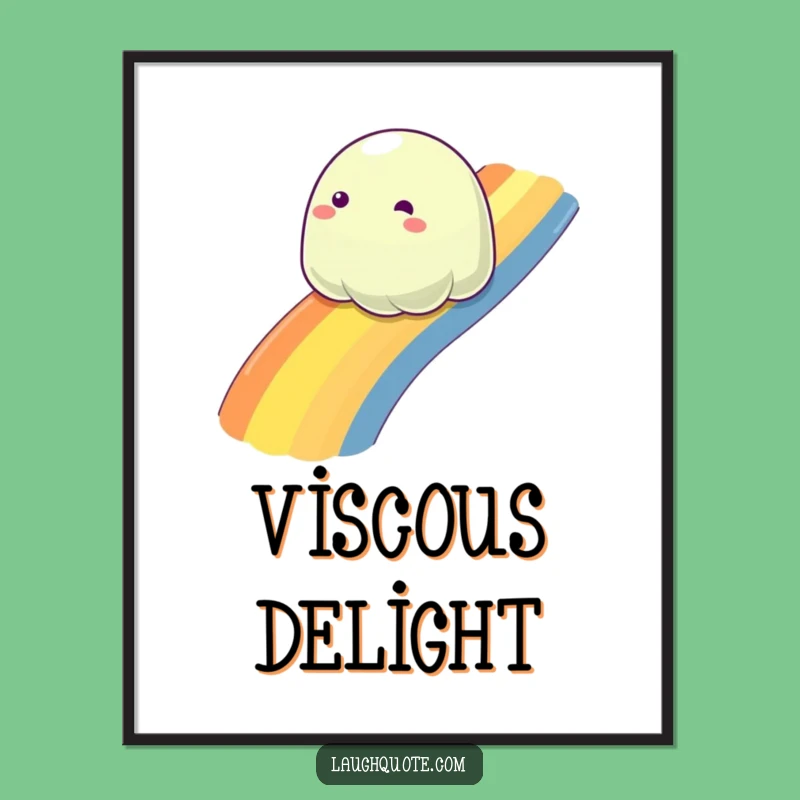 Funny Rainbow Slime Digital Print: Add Vibrant Joy to Your Walls!