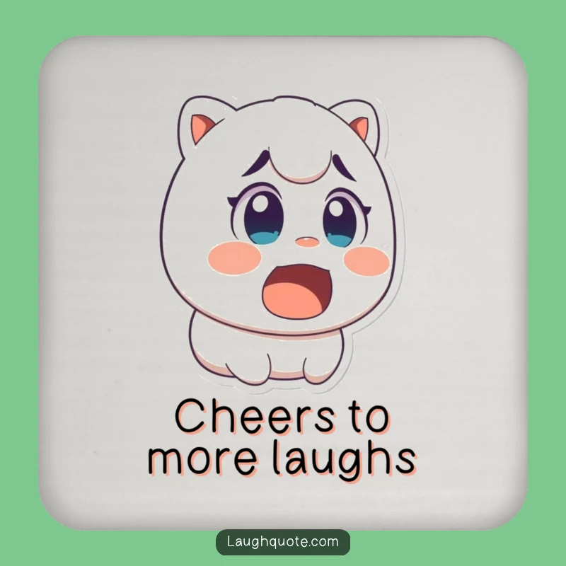 Funny Laughing Character Coasters (Set of 4) - Humorous Gift