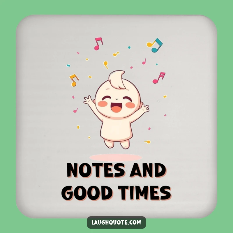 Funny Music Confetti Coasters (Set of 4) - Cheerful Gift