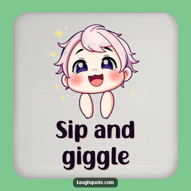 Funny Laughing Coasters: Sparkling Eyes Set, Protect Surfaces with Joy, Great Funny Gift