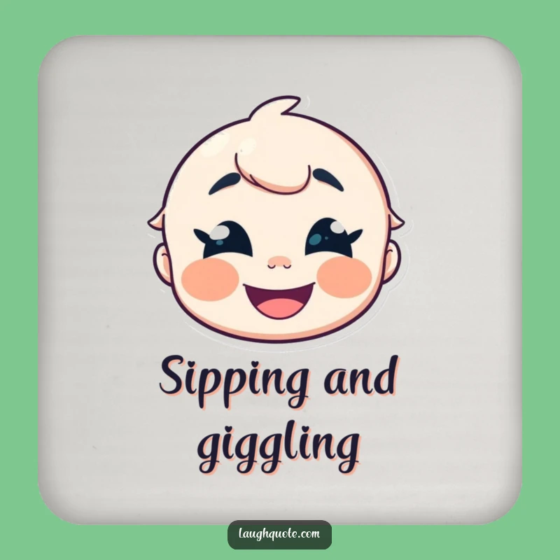 Funny Giggle Character Coaster - Protect Surfaces with Cheer, Funny Gift.