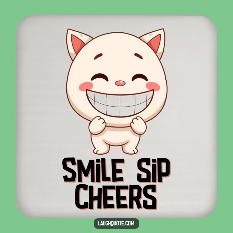 Funny Smile Coasters: Giant Exaggerated Smile Set, Protect Surfaces with Joy, Great Funny Gift