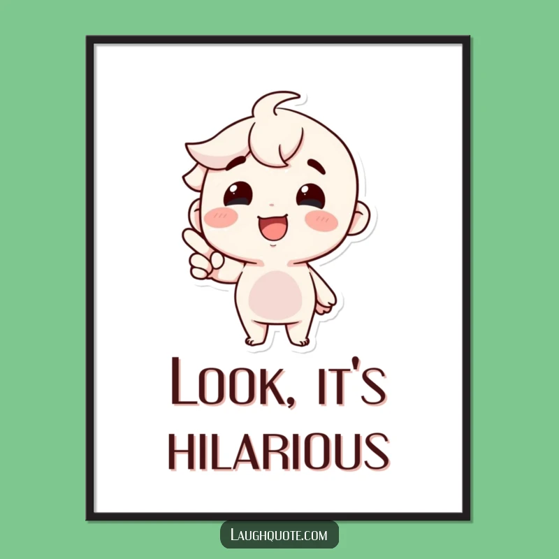 Funny Joyful Character Poster: Decorate with Humor, A Priceless Funny Gift!