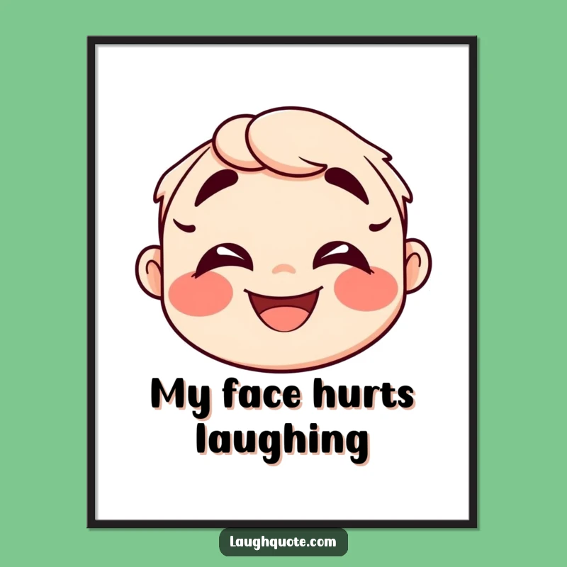 Funny Laugh Lines Poster: Exaggerated Humor Art for Cheerful Walls