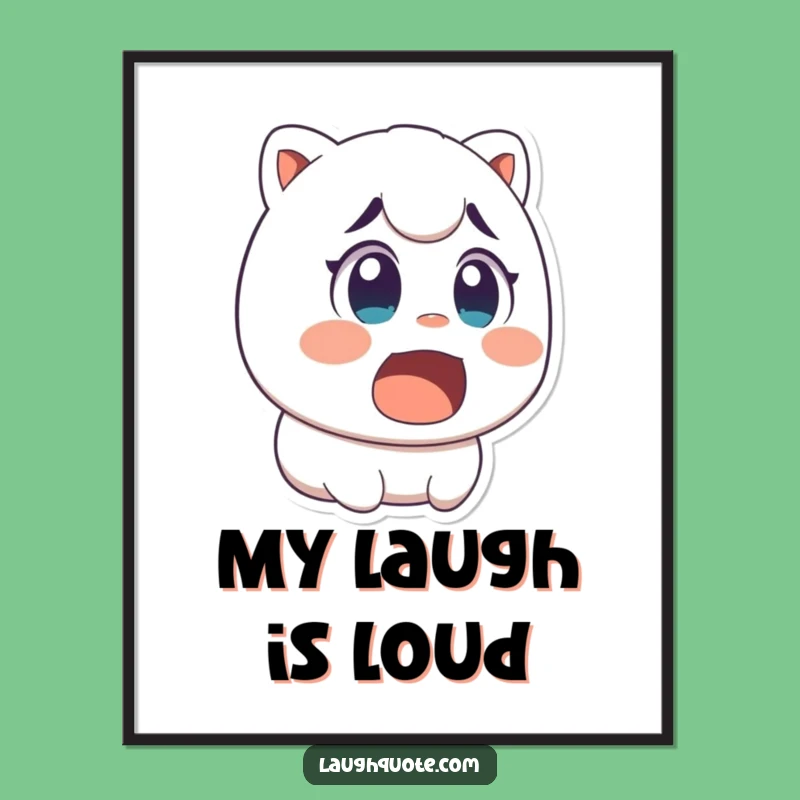 Funny Surprise Laugh Poster - Hilarious Character Art Print Gift