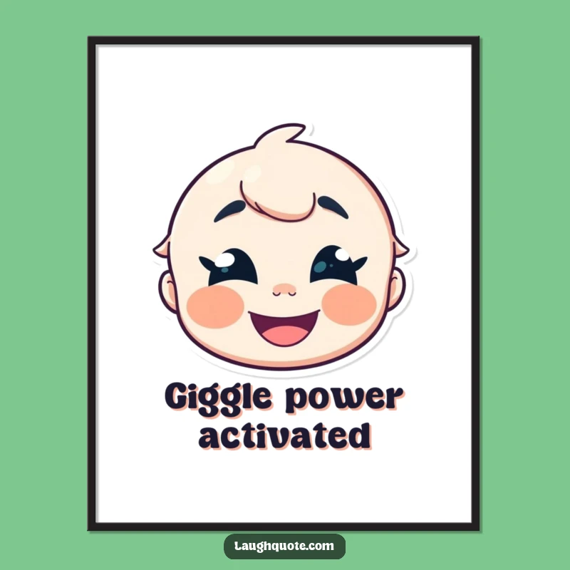 Funny Giggle Character Poster - Infectious Cheer for Your Walls, Funny Gift.