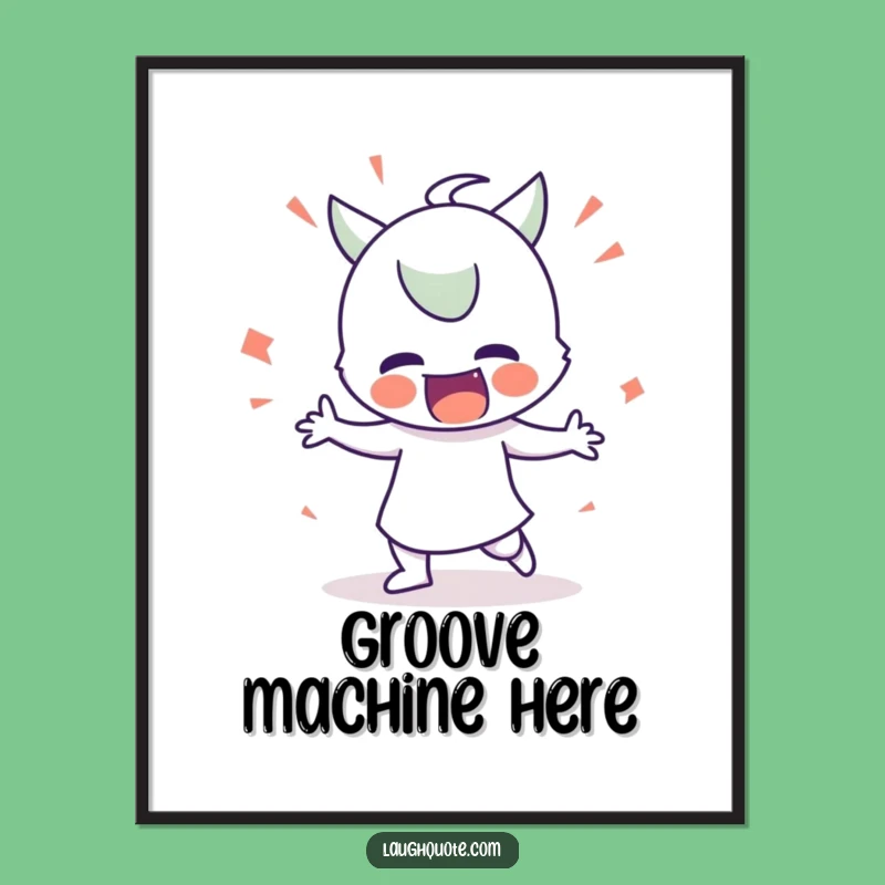 Funny Silly Dance Poster: Exaggerated Moves Character Art, Hilarious Wall Decor, Great Funny Gift