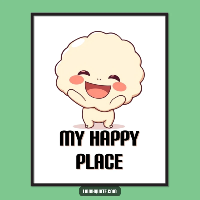 Funny Laugh Bubble Poster: Cheerful Character Art for Joyful Spaces