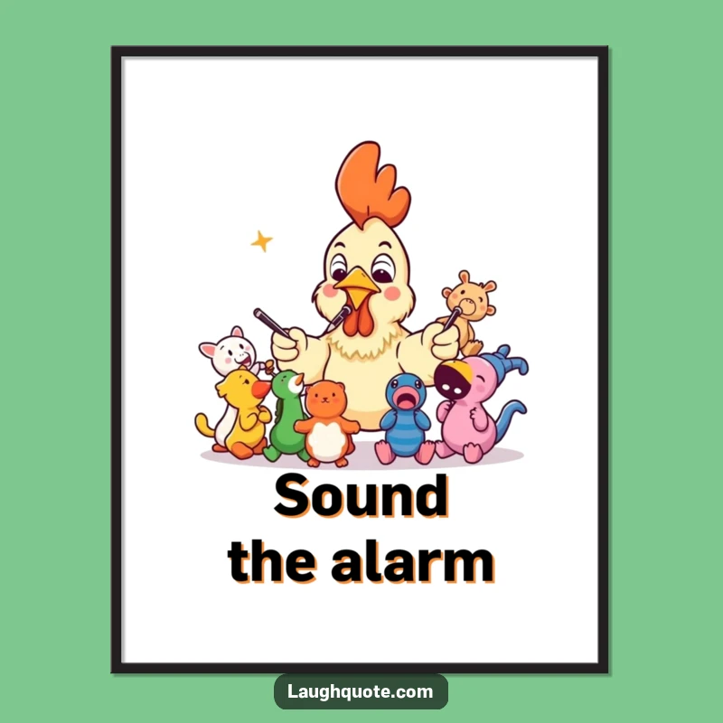 Funny Rubber Chicken Orchestra Poster: Hilarious Wall Art for Your Space!