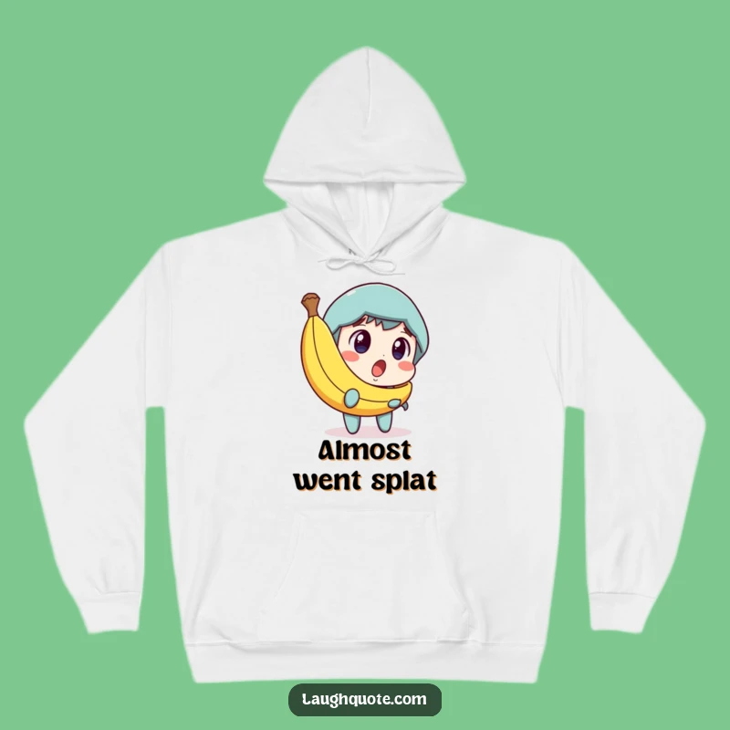Cozy Funny Banana Peel Hoodie: Amused Character for Laughs