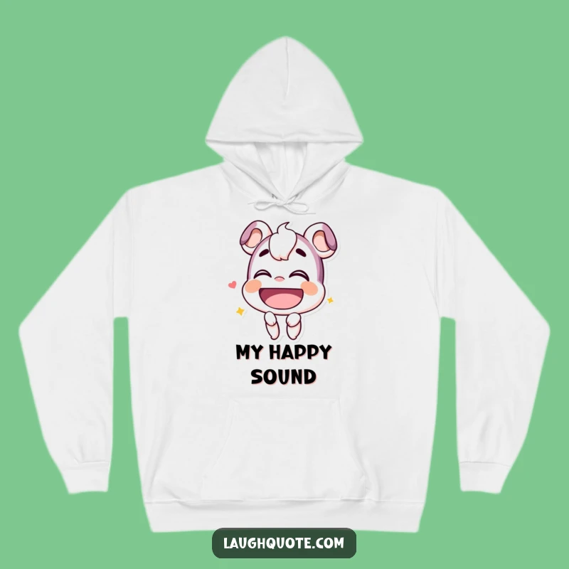 Funny Chuckle Hoodie: Smiling Character Hearty Laugh Design, Cozy Funny Gift