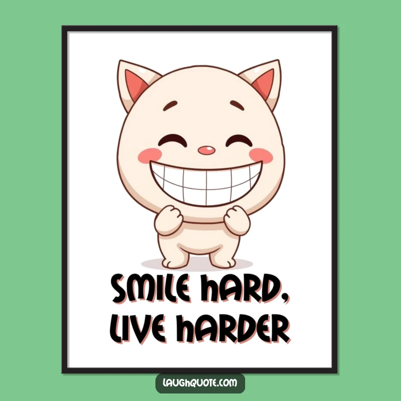 Free Printable Wall Art: Giant Smile Character Funny Downloadable Art
