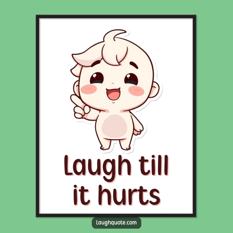 Free Printable Wall Art: Joyful Character Laughing, Funny Downloadable Decor