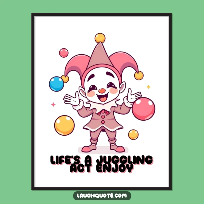 Free Printable Wall Art: Jester Juggling Sound for a Whimsical and Artistic Space