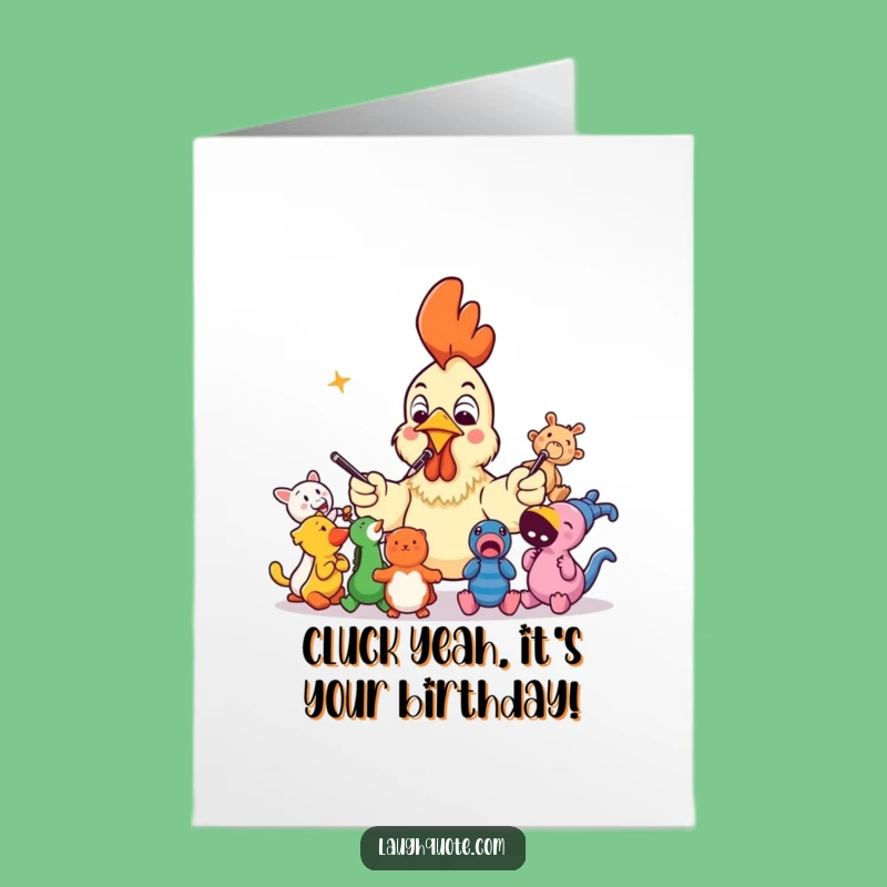Free Printable Funny Rubber Chicken Birthday Card - Hilarious DIY Downloadable Gift