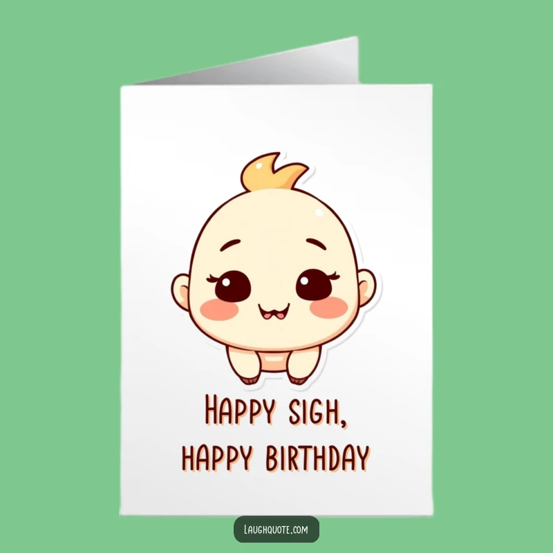 Free Printable Chuckling Birthday Card: Contented Smile! Hilarious DIY Downloadable Gift.