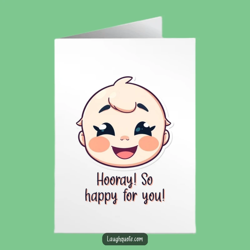 Free Printable Congrats Card: Cheerful Giggling Character, Funny Downloadable Gift for Any Win