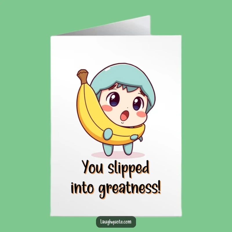 Free Printable Banana Peel Congrats Card: Funny Surprise Downloadable Gift