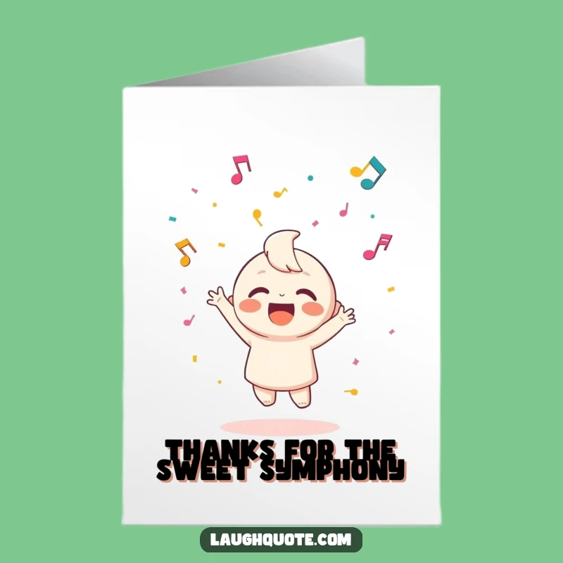 Free Printable Musical Thank You Card: Confetti of Thanks! Hilarious DIY Downloadable Gift.