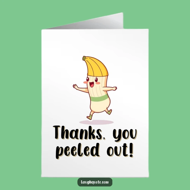 Free Printable Thank You Card: Sock & Peel Humor, Downloadable Gratitude, Funny Gift