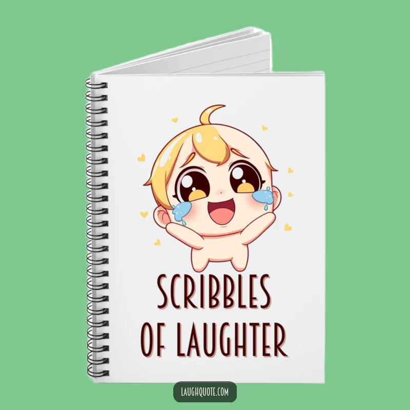 Funny Laughing Tears Notebook: Wide-Eyed Character Joyous Laughter, Creative Funny Gift