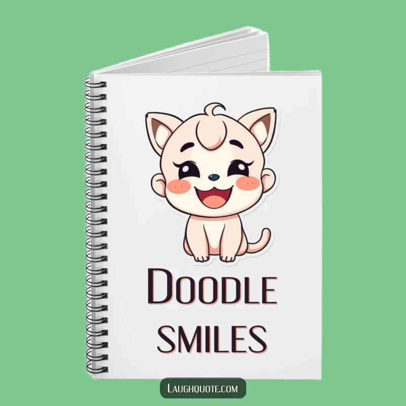 Funny Wide Smile Character Notebook - Journal Your Happy Thoughts!