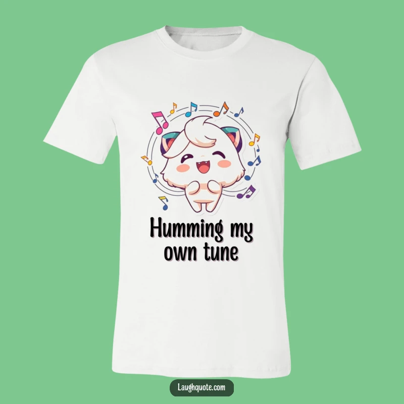 Funny Music Notes T-Shirt - Cheerful Character Tee Gift