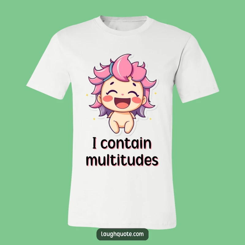 Funny Laughter T-Shirt: Vibrant Character Bursting with Colorful Joy