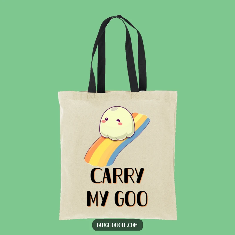 Funny Rainbow Slime Tote Bag: Carry Your Happiness Everywhere!